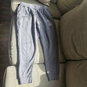 OVO Owl Gray Joggers SweatPants Size SMALL